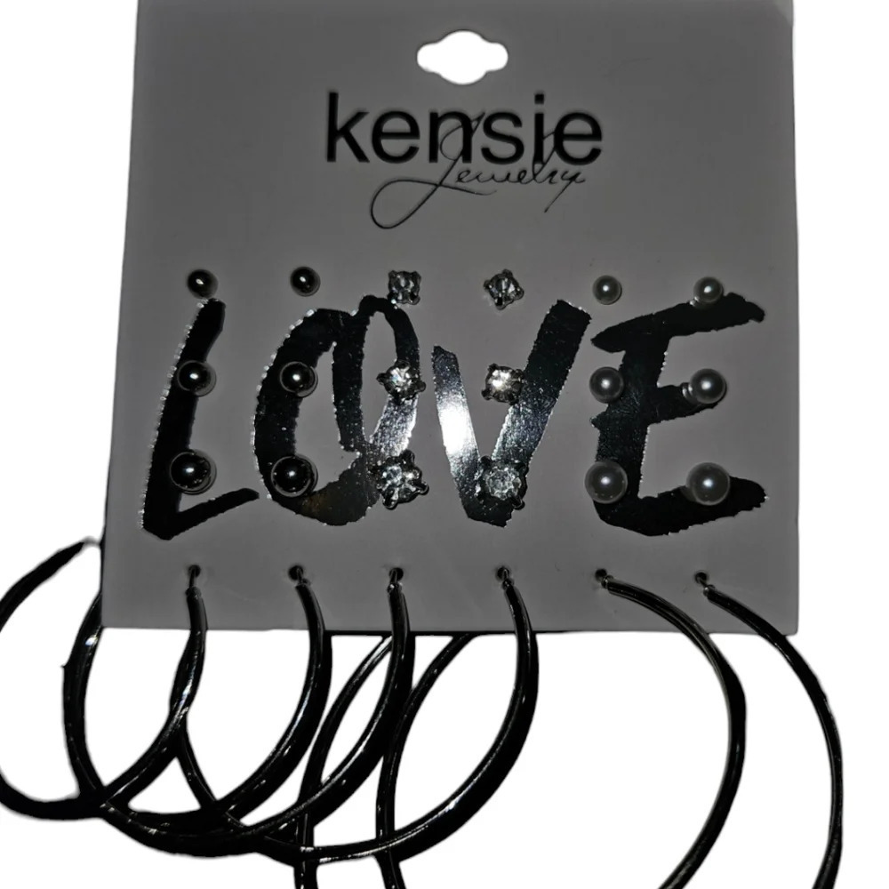 BUNDLE OF 2 Kensie Jewelry Silver/Gold Stud & Hoop